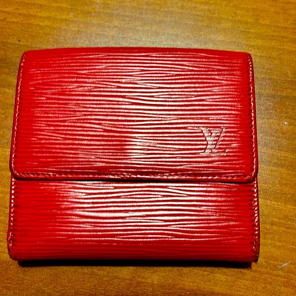 Louis Vuitton Red Epi Leather Borneo Men's Bifold Wallet